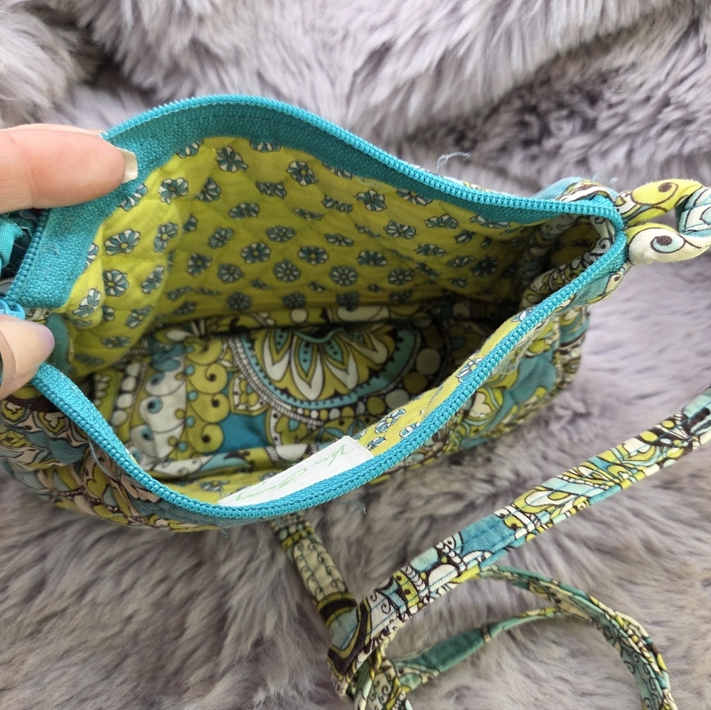 Vera Bradley Peacock Garden Crossbody Teal - Picture 9 of 9